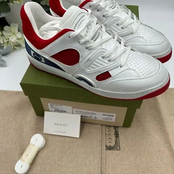 Men’s Gucci basket trainer sneakers size 9 made in Italy